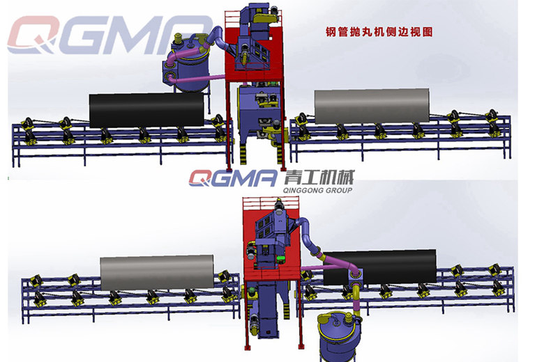鋼管內(nèi)外壁拋丸機(jī)的工作原理